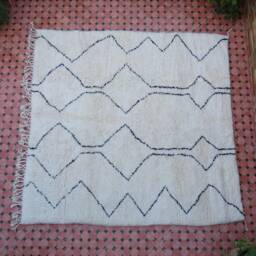 Beni Ourain Authentic Rug 100% Wool Morocco Berber - thumbnail 2