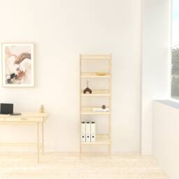 Shelving Unit, Home Office Organization, Birch Plywood Bookcase, Bookshelf, Scandinavian Decor, Mid Century Modern Handmade Furniture - thumbnail 2