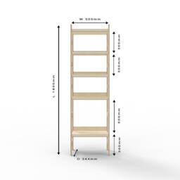 Shelving Unit, Home Office Organization, Birch Plywood Bookcase, Bookshelf, Scandinavian Decor, Mid Century Modern Handmade Furniture - thumbnail 4