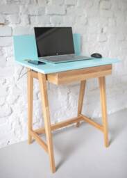 Narrow, Ashwood Writing Desk Luka Only 50cm Depth - thumbnail 1