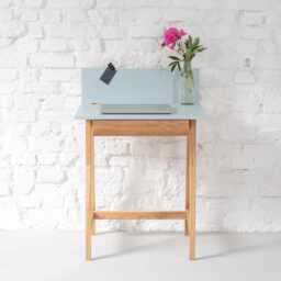 Narrow, Ashwood Writing Desk Luka Only 50cm Depth, Various Colors - thumbnail 1