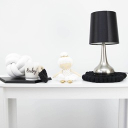 Bear Decor. Kids Bedside Lamp Mat. Scandinavian Decor. Nursery Theme Room Decor.felt Ball Mini Mat.bedside Table Decor - thumbnail 3