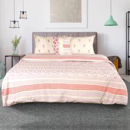Pure Indian Cotton Bedding Set With 2 Matching Pillow Cases, Hand Block Printed Ethnic Bedding, Double Or Kingsize Duvet Cover, New Home Gift - thumbnail 2