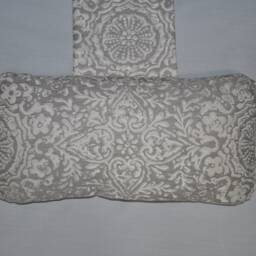 Ornare Arborio Cream & Silver Grey Upholstery Fabric Hanging Armchair Sofa Headrest Bolster Cushion With Inner Pad - thumbnail 3
