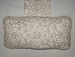 Ornare Arborio Cream & Silver Grey Upholstery Fabric Hanging Armchair Sofa Headrest Bolster Cushion With Inner Pad - thumbnail 1