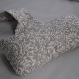 Ornare Arborio Cream & Silver Grey Upholstery Fabric Hanging Armchair Sofa Headrest Bolster Cushion With Inner Pad - thumbnail 4