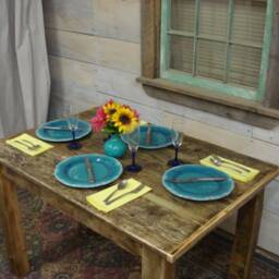 "Handcrafted Ocean Driftwood Furniture, Custom Made Wood Dining Table, Rustic Beach House Cottage Style - 45"" X 30" - thumbnail 2