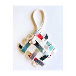 Hand Embroidered Fiber Art Wall Hanging Abstract Textile Decor - thumbnail 4