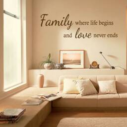 Family Wall Quote Decal Waterproof Home Decor Sticker - thumbnail 3