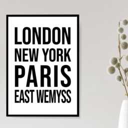 East Wemyss Iconic Bold Town Scotland Print Poster - Fife Gift Bespoke A5 A4 A3 Framed Or Unframed - thumbnail 3