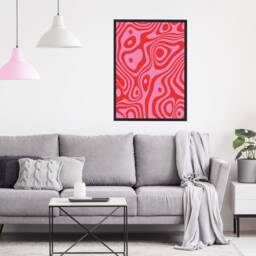 Retro, Wavy, Swirl, 60's, 70's, Abstract, Psychedelic, Unframed Art Print - thumbnail 2