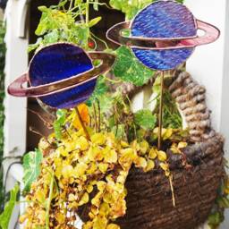 Planet Stained Glass Plant Stakes// Space Decor, Lovers, Gift For Solar System, Quirky Decor - thumbnail 2