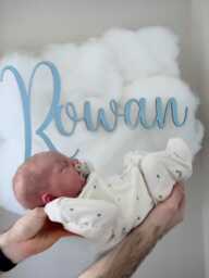Nursery Name Sign - Wall Personalized Wooden Elegant Font Personalise Your Baby's Decor - thumbnail 1