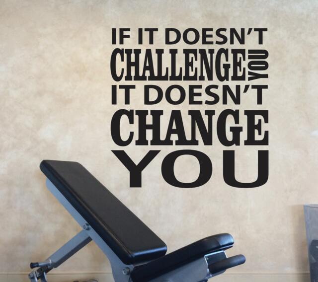 Inspirational Wall Decal, Quote, If It Doesn't Challenge You It Change You. Sports Quote Decal - image 1