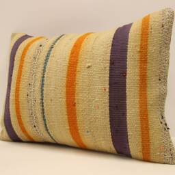 Vintage Turkish Kilim Pillow Accent Sofa Throw Pillows Home Decor 14x20 in - 35x50 cm Boho Pillow Cushion 4Bef-605 - thumbnail 3