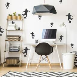 Soccer Player Wall Stencil Set Reusable Diy Kids Room Decor - thumbnail 2