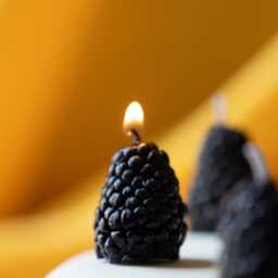 Blackberry Shaped Candle Set, Fruit Cake Topper, Birthday Party Decor, Handmade Wax Berry, Gift For Her, Table Styling - thumbnail 3