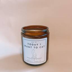 Today I Want To Cat - 8Oz Candle Pet Gifts For Dog Lovers Parents Gift Soy Candles Fall - thumbnail 2