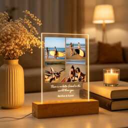Peronalized Photo Night Light, Photo Collage Led Light, Custom Lamp, Anniversary Gift, Birthday Gift For Firends Couple, Valentines Gifts