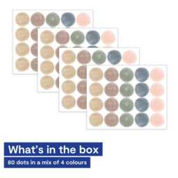Polka Dot Wall Decals - Peel & Stick Fabric Dots For Nursery, Kids Room Playroom - thumbnail 4