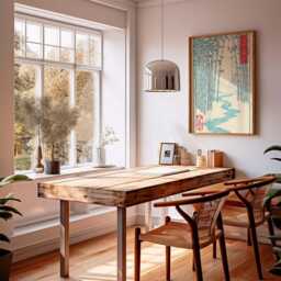 Blue Bamboo Forest Poster - Japanese Woodblock River Landscape Minimal Zen Nature Art - thumbnail 2