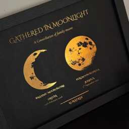 Personalised Family Moon Phase Foil Print, Mothers Day Gift, Custom Wall D??cor - thumbnail 2