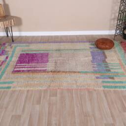 Purple Moroccan Rug, Soft Boujaad 5x8 Ft - thumbnail 2