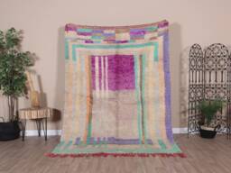 Purple Moroccan Rug, Soft Boujaad 5x8 Ft