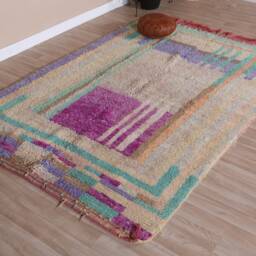 Purple Moroccan Rug, Soft Boujaad 5x8 Ft - thumbnail 3