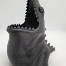 3D Printed Dinosaur Pen Holder Desk Organizer, School Accessory - thumbnail 3