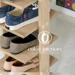 7 Tier Wooden Shoe Rack Organizer, Storage Shelf, Slim Entryway Cabinet, Oak Hallway & Bedroom - thumbnail 2