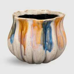 Ceramic Plant Pot, Aquarel, D17cm, Molly Handmade Housewarming Gift, Boho Home Decor - thumbnail 2
