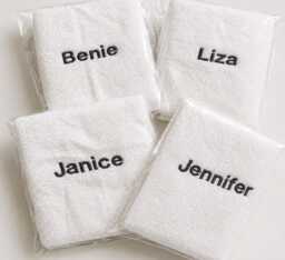 Personalised Embroidered Face Flannel Soft Cotton Wash Cloth - Custom Name/Text Ideal For Gifts, Hampers, Baby & Family