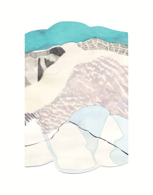 West 4 - Gicl??e Print Of Original Watercolor + Ink Cut Paper Painting - image 1