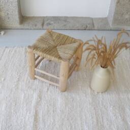 Large Handwoven Cream Rug 180x250 cm, Area Rug, Solid Carpet, Living Room Bohemian Decoration, Kids Cotton Organic - thumbnail 3