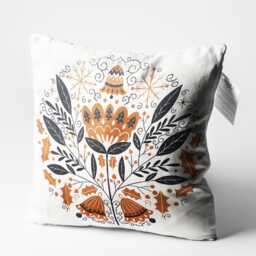 Abstract Floral Christmas Throw Pillow Cover Winter Home Decor - thumbnail 3