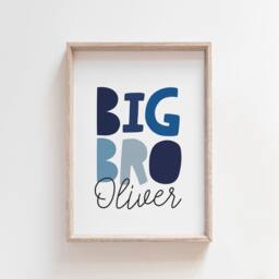 Set Of 3 Boys Bedroom Prints, Big Bro Lil Print Set, Shared Bedroom, Affirmations For Boys, Posters, Siblings Wall Art - thumbnail 2