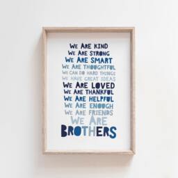 Set Of 3 Boys Bedroom Prints, Big Bro Lil Print Set, Shared Bedroom, Affirmations For Boys, Posters, Siblings Wall Art - thumbnail 3