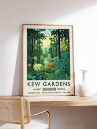 Kew Gardens Print, London Poster, Botanical William Morris Vintage Wall Art, Floral Rousseau A1/A2/A3/A4 - thumbnail 1