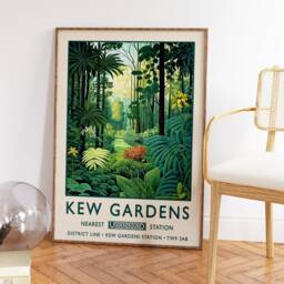 Kew Gardens Print, London Poster, Botanical William Morris Vintage Wall Art, Floral Rousseau A1/A2/A3/A4 - thumbnail 3