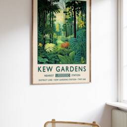 Kew Gardens Print, London Poster, Botanical William Morris Vintage Wall Art, Floral Rousseau A1/A2/A3/A4 - thumbnail 2