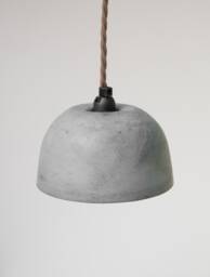 Small Grey Lightweight Concrete Ceiling Pendant Lampshade/Modern Minimal Cement Plaster Off White