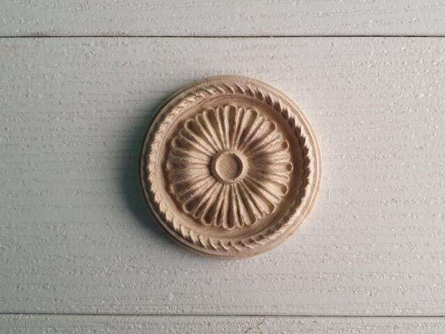 Carved Rosette, Unpainted, Home Decoration, Furniture - image 1