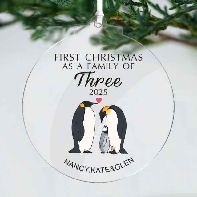 Personalised Christmas Tree Decorations Custom Xmas Ornaments Bauble Acrylic For Family Merry Gifts - image 1