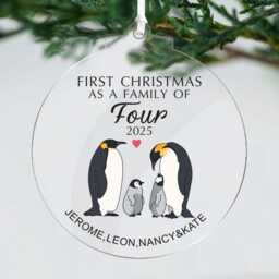 Personalised Christmas Tree Decorations Custom Xmas Ornaments Bauble Acrylic For Family Merry Gifts - thumbnail 2