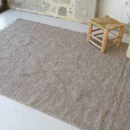 Large Brown Rug 140x200 cm, Living Room Rug, Camel Area Bedroom Scandinavian Bohemian Farmhouse Decor - thumbnail 4