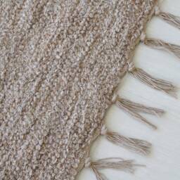 Large Brown Rug 140x200 cm, Living Room Rug, Camel Area Bedroom Scandinavian Bohemian Farmhouse Decor - thumbnail 2