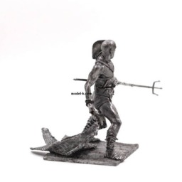 Tin 75mm Rome. Gladiator Retiarius, 1st Century Bc - thumbnail 4