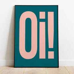 Quirky Home Decor Oi Print, Art Typography Graphic Poster, Landscape, A2 A3 A4 A5, Funky Wall Gift, Decor, Fun Bold Colours - thumbnail 3