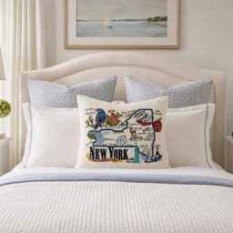 New York State Pillow With Feather Insert - thumbnail 3